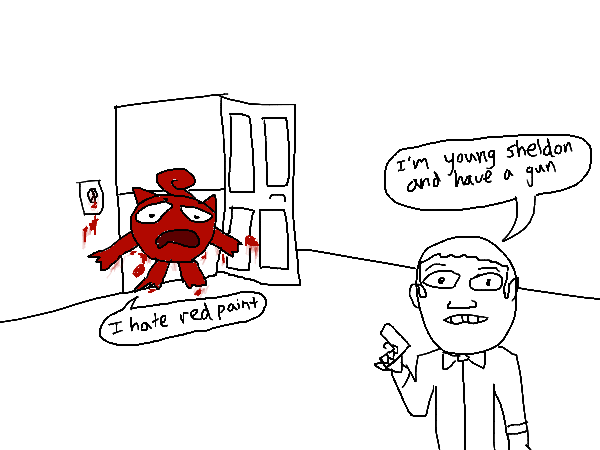 Drawing by Clankk (with a gun!)