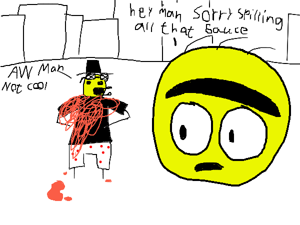 Drawing by man im finnishted